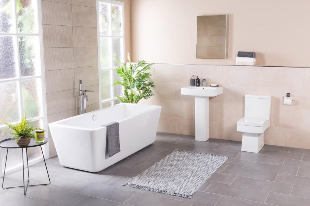 Beautiful Modern Bathroom Interior Bathroom Tiles, Flooring, and Backsplashes
